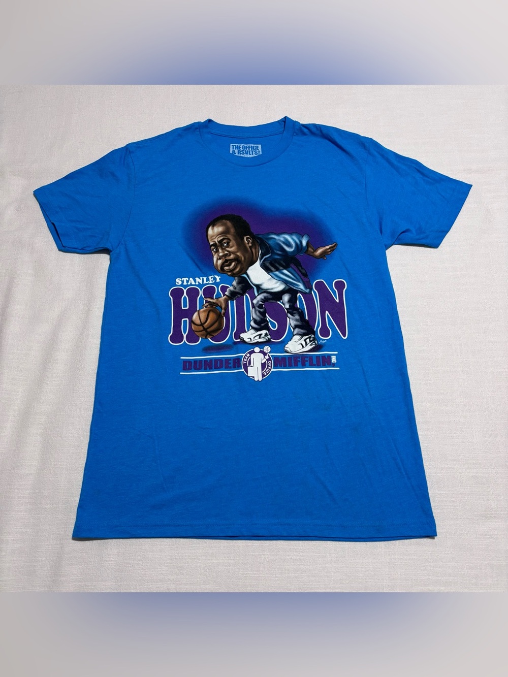 Men’s RSVLTS x The Office Stanley Hudson Basketball T-Shirt | Blue | Size Medium
